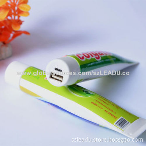 Toothpaste-shaped Power Bank, 2,200-3,000mAh for option